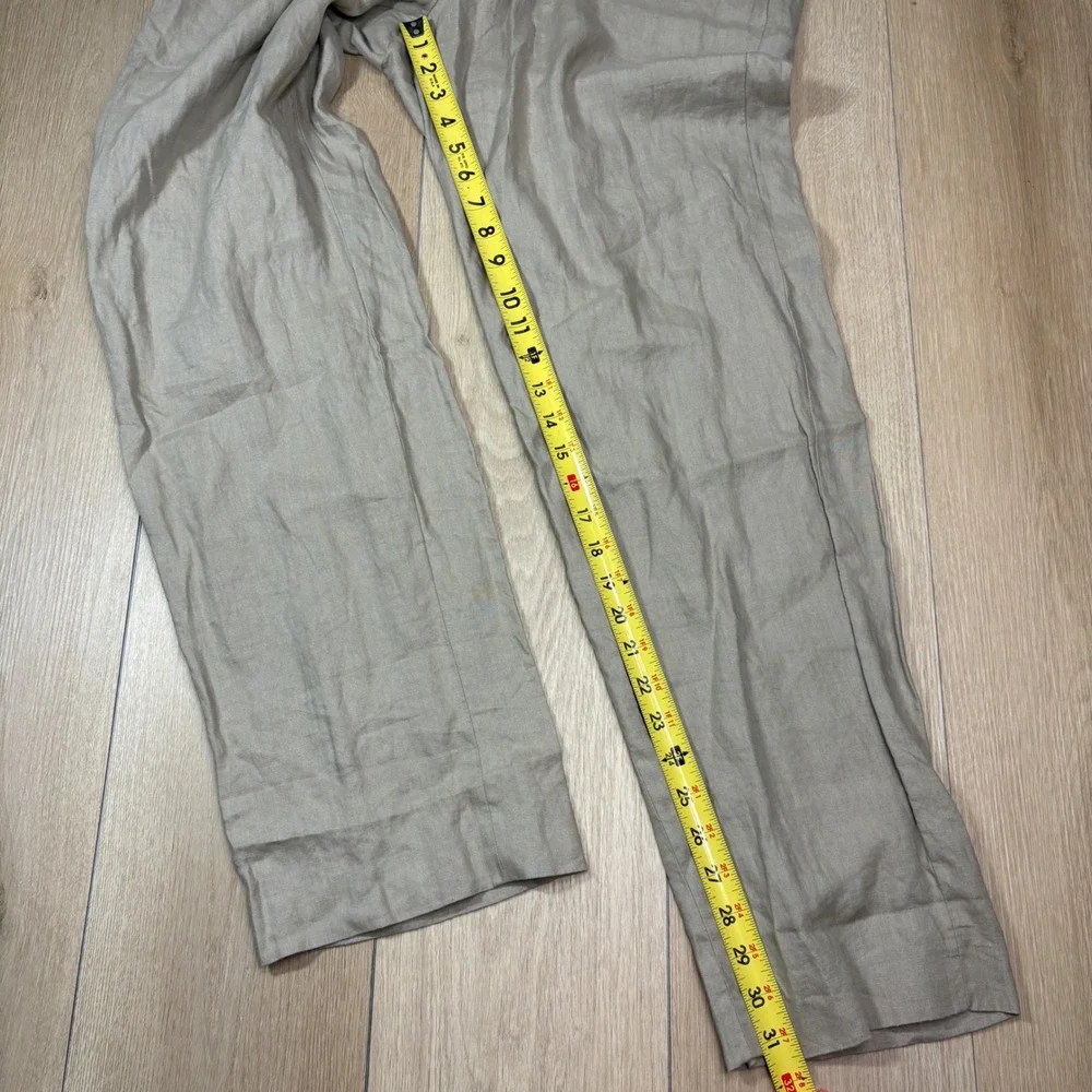 Calvin Klein Mens 100% Linen Pants Tan Beige Straight Leg 38x32 P4900048672